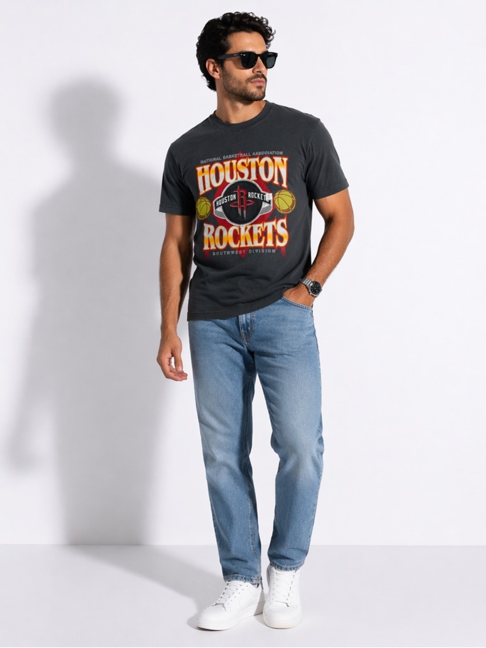 Abercrombie & Fitch Houston Rockets Graphic Tee Men's M Retro T-Shirt NWT